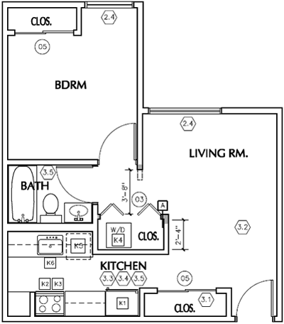 Unit A - One Bedroom / One Bath - W/D*