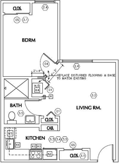 Unit B2 - Two Bedroom / One Bath - W/D - HC*