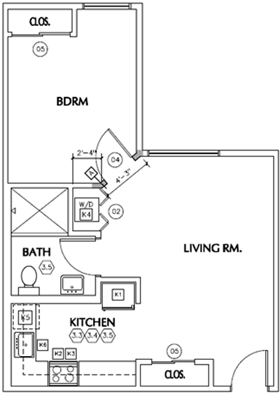 Unit B1 - One Bedroom / One Bath - W/D - HC*